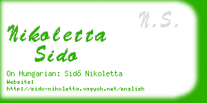 nikoletta sido business card